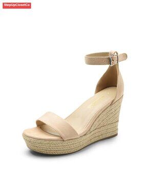 Wedge Sandals Espadrilles Open Toe Ankle Strap Buckle Platform Wedge Summer